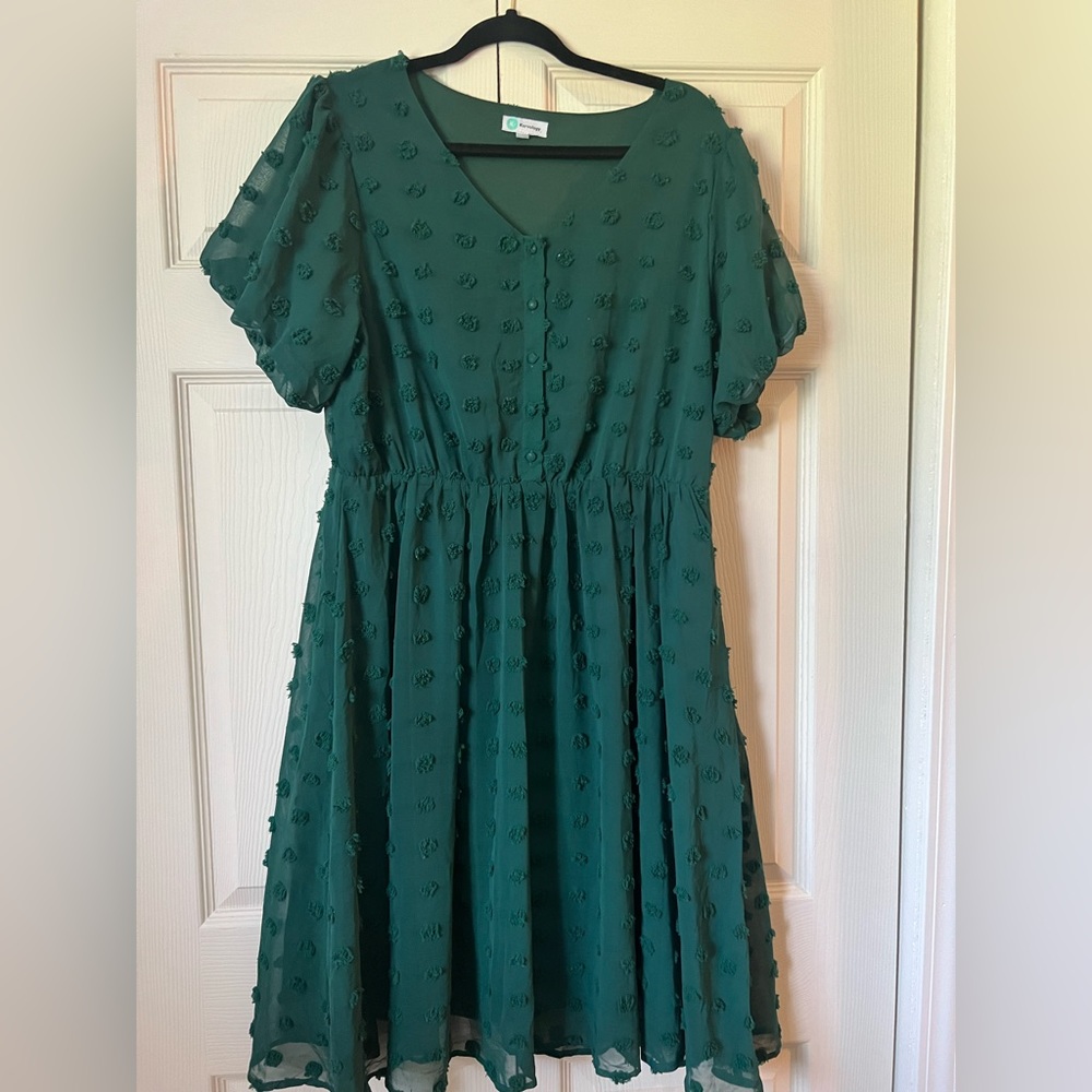 NWOT 1X KERVOLOGY dress in Emerald.